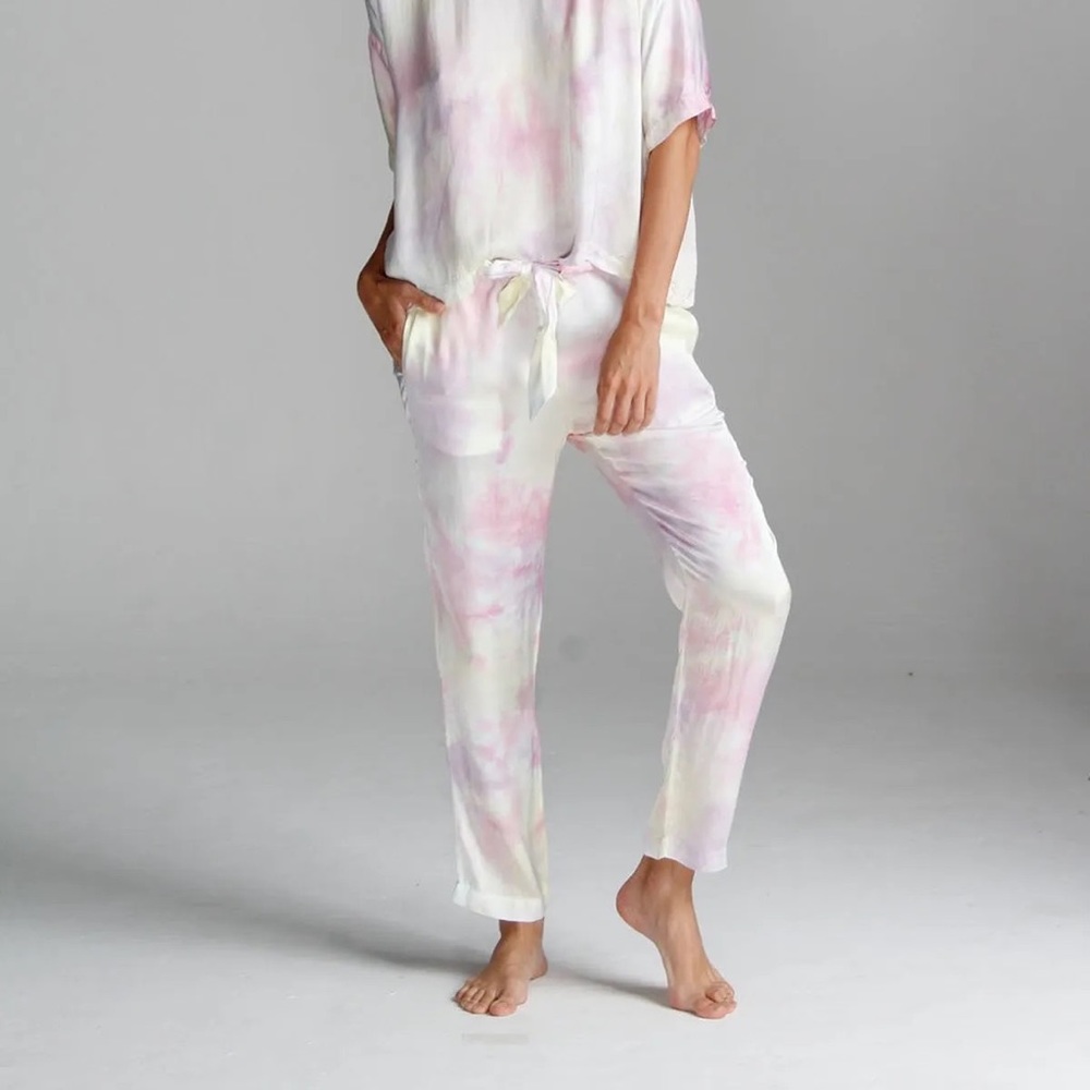 Silk tie dye pant